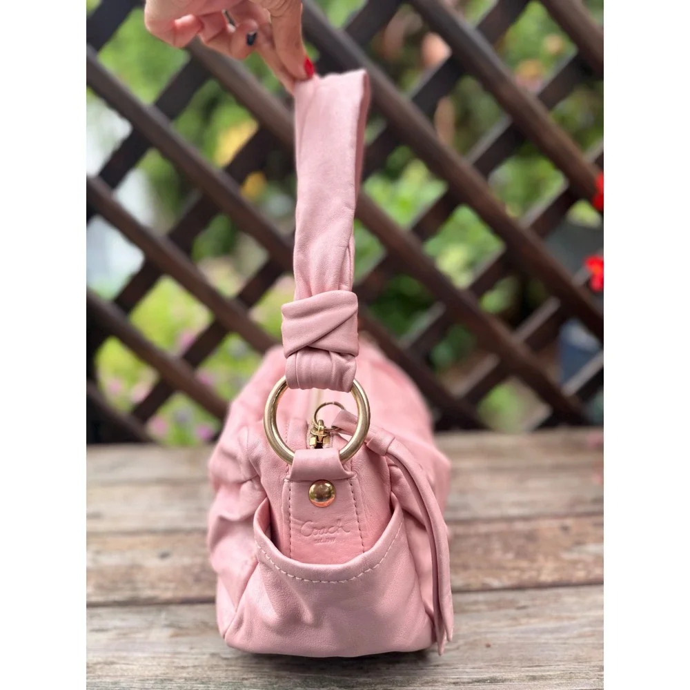 Coach Y2K Parker Pink Leather Shoulder Handbag Purse 13442